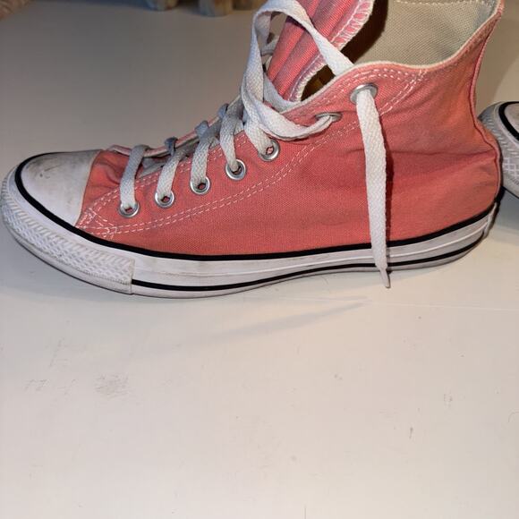 Converse Chuck Taylor All Star High Top Sneakers Pink/Salmon Women’s Size 10 - Picture 5 of 13